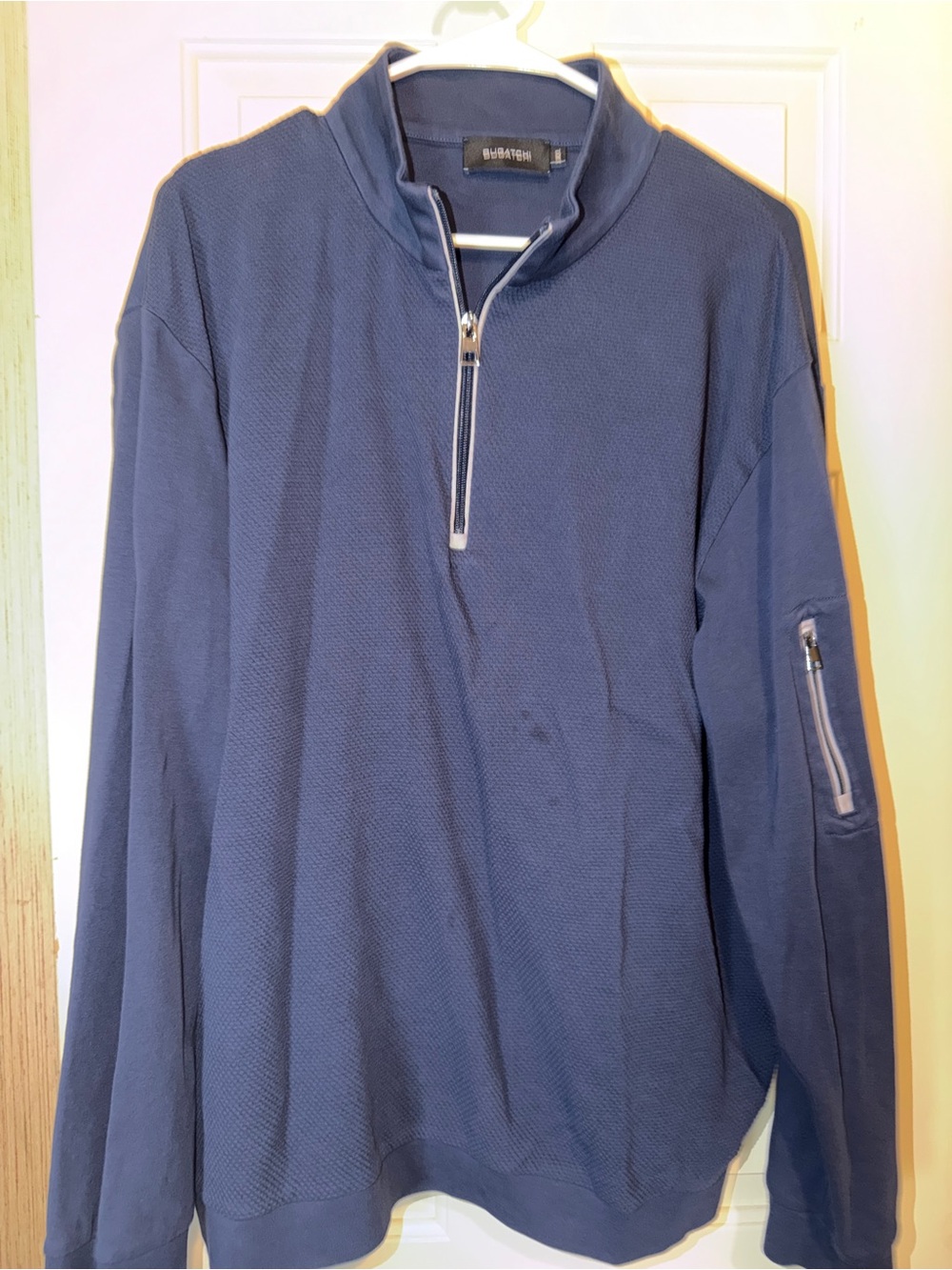 Bugatchi Men's Navy Blue Quarter-Zip Pullover